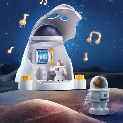Juguete de cohete de ensamblaje interestelar Fidtoy con luces y sonidos
