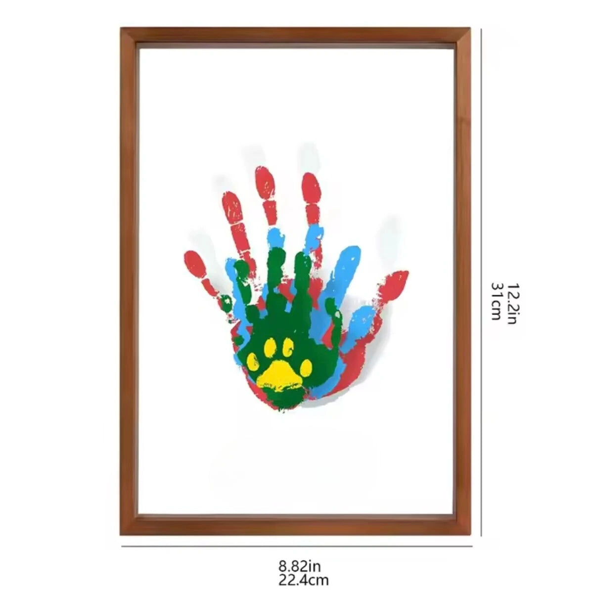 Marco de fotos para huellas de manos y pies de bebé – Kit de recuerdo para recién nacidos y niños pequeños