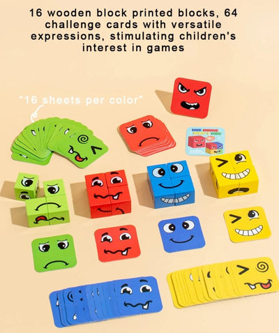 Jeu de course de grimaces - Jeu en bois écologique