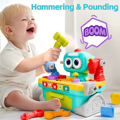Fidtoy Robot Établi Jeu d'Outils pour Tout-petits Jouet Éducatif