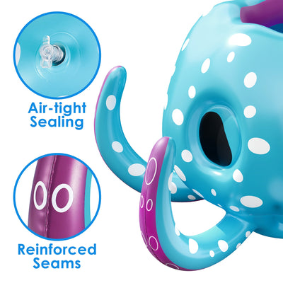 Jeu de piscine pieuvre gonflable 2-en-1 Fidtoy, jouet d'été
