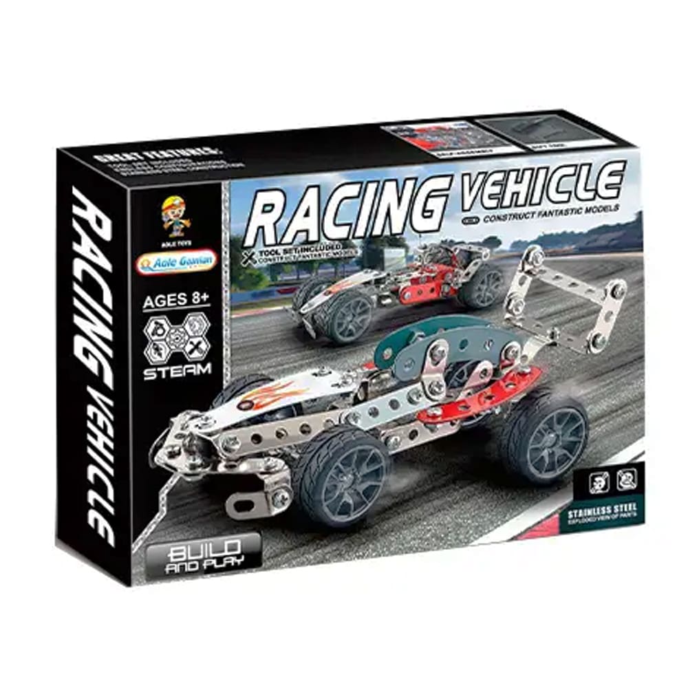 Modèles de construction en acier de véhicules de course STEAM 105 pièces