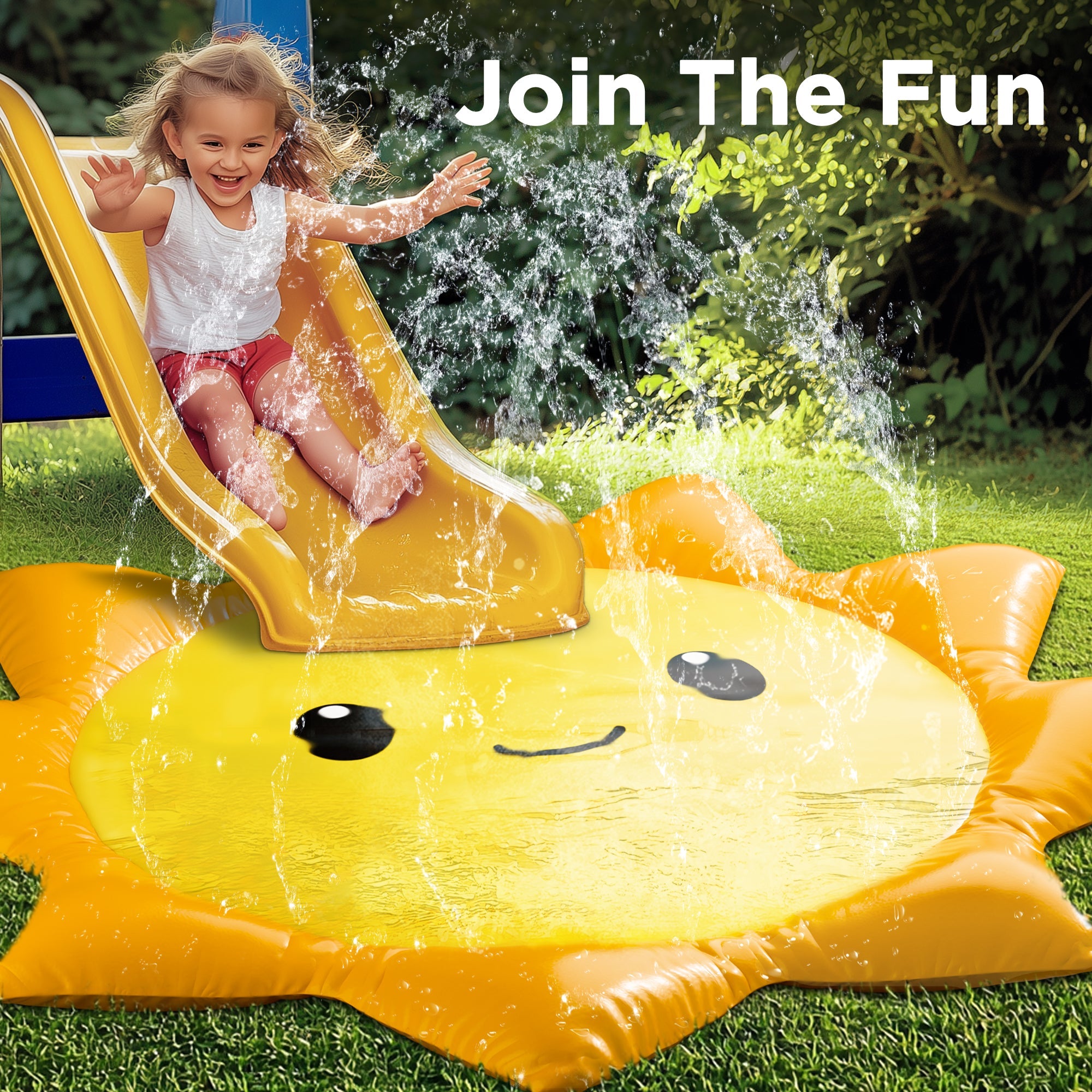 Fidtoy Sunshine Splash Pad para niños, juego de agua al aire libre