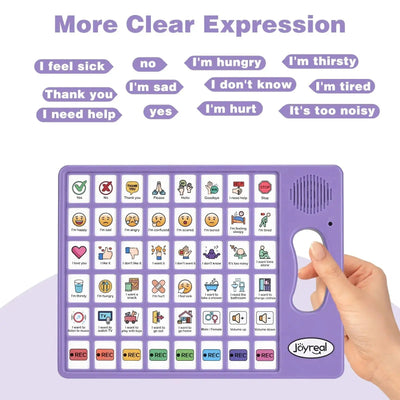 Dispositif de communication AAC Fidtoy pour l'autisme - Aide vocale bilingue pour les tout-petits