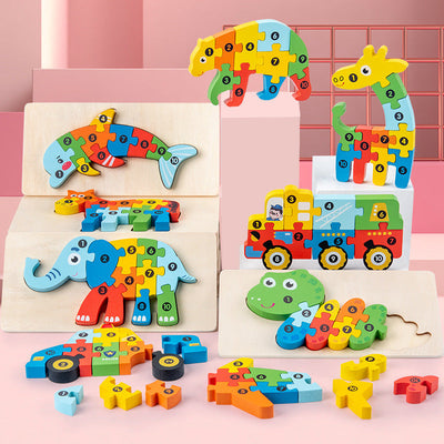 Fidtoy Wooden Shape Matching Puzzle for Toddler Learning Autism Kids Quiet Time Toy Montessori Puzzle Educational Toy Fine Motor Skills Game