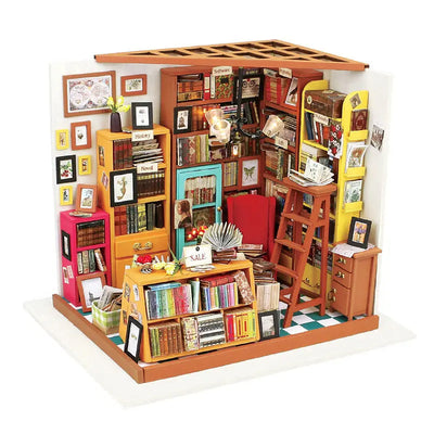Casa de muñecas con muebles, casa de muñecas en miniatura verde para niños, kits de madera, juguete para montar, regalos de cumpleaños de Navidad