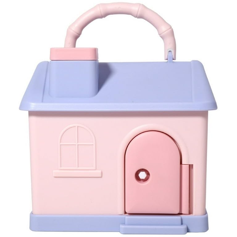 Fidtoy Dessin animé Tirelire Maison pour enfants avec serrure et clé Boîte à monnaie Éducative Jouet tirelire Âge 3+