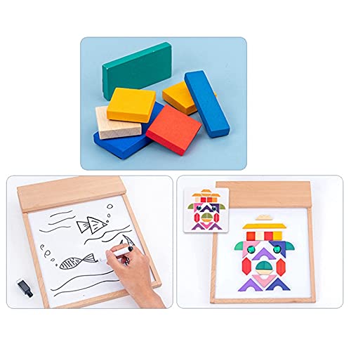 Puzle de Dibujo Magnético de Madera Multifuncional - 659