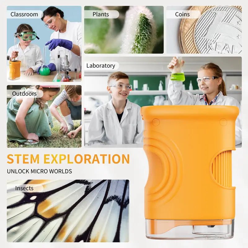 NanoVue™ – Pocket Microscope That Makes Kids Obsessed With Exploring the World Up Close (Capture Their Discoveries Forever)