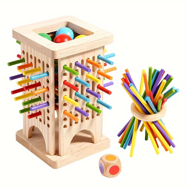 Jeu de société interactif en bois Fidtoy pour les tout-petits et les familles Jeu éducatif Montessori
