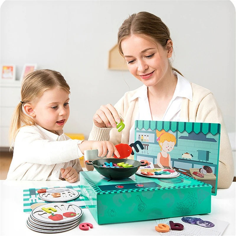 Juego de deletreo de cocina para niños Juguetes de simulación