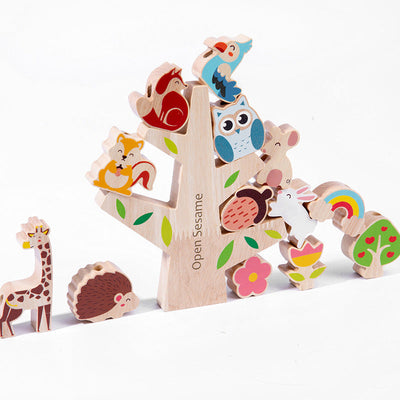 Fidtoy Forêt Équilibre Chuan Le | Jouet en Bois à Empiler pour Tout-petits