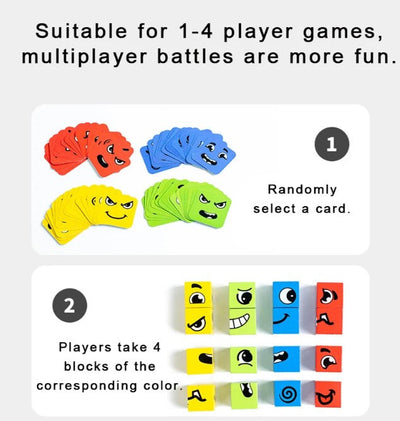 Jeu de course de grimaces - Jeu en bois écologique