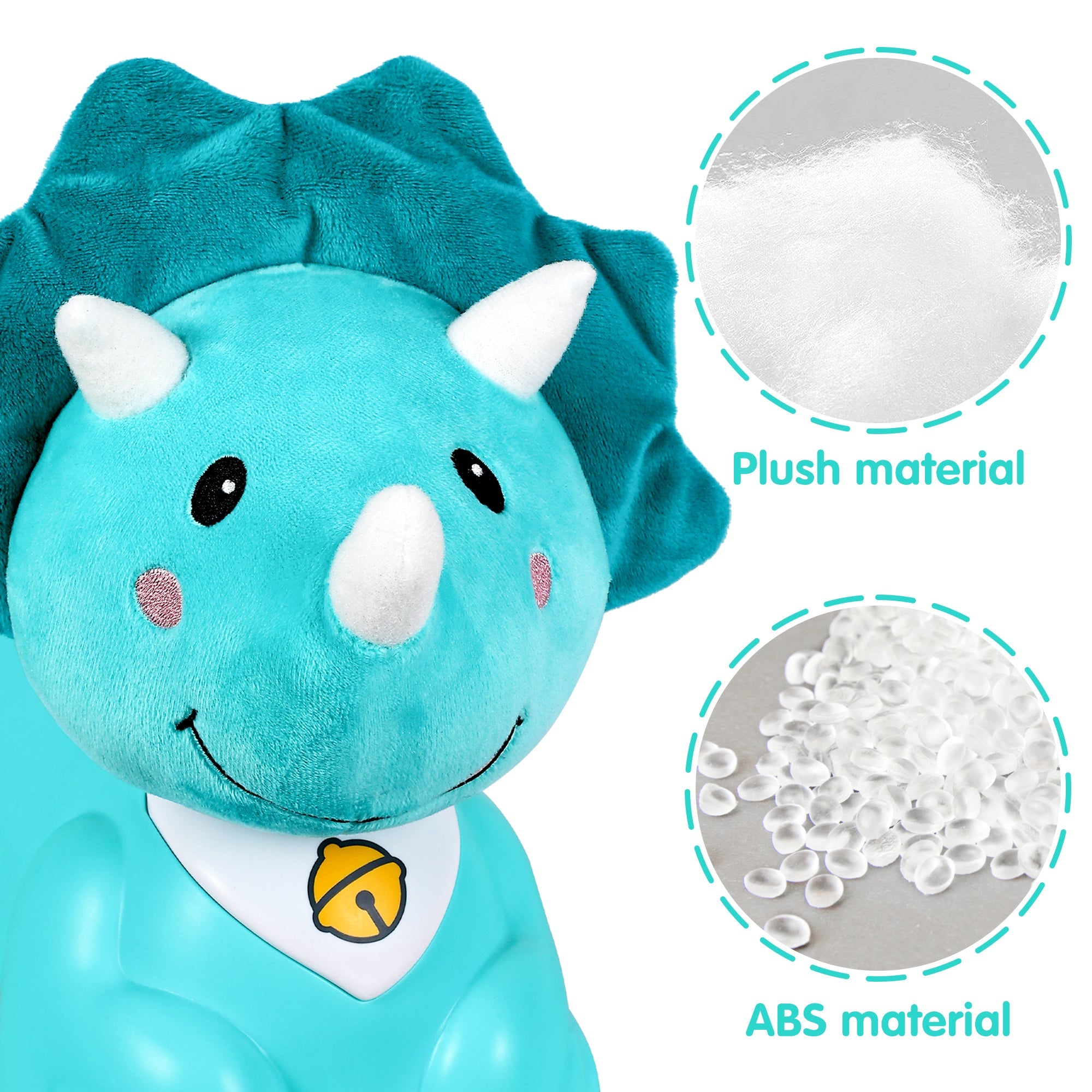 Peluche Dinosaure Musicale Fidtoy avec Lumière et Son pour Bébés