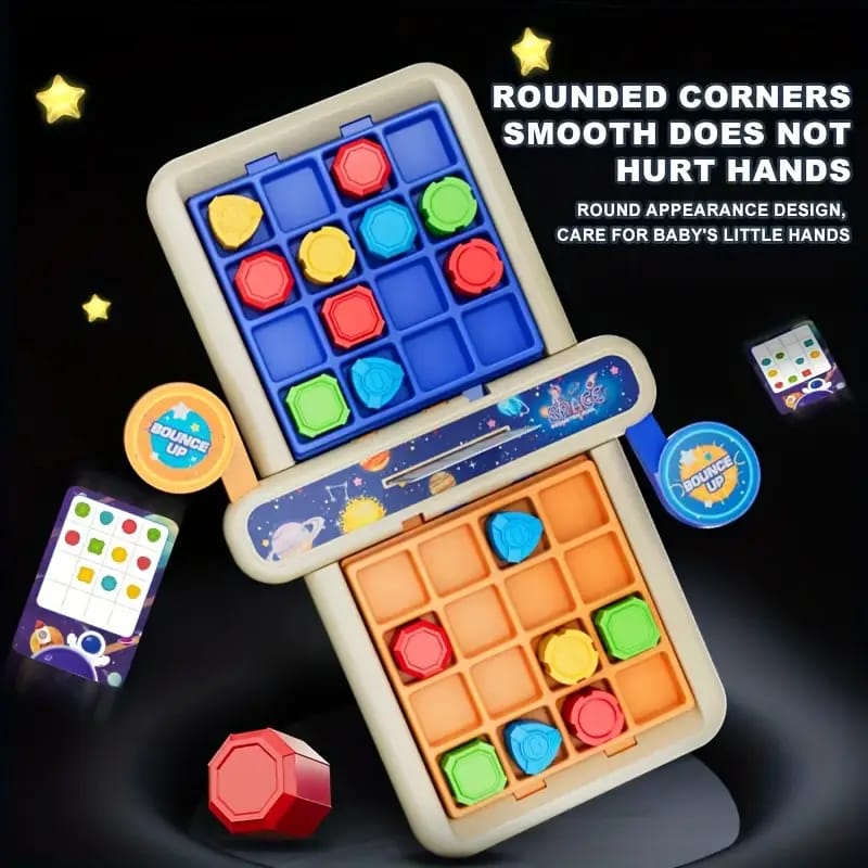 Fidtoy Planet Geometry Shape Matching Game Multiplayer Challenge  Space Theme Pattern Matching Board Game for Kids Ages 3+