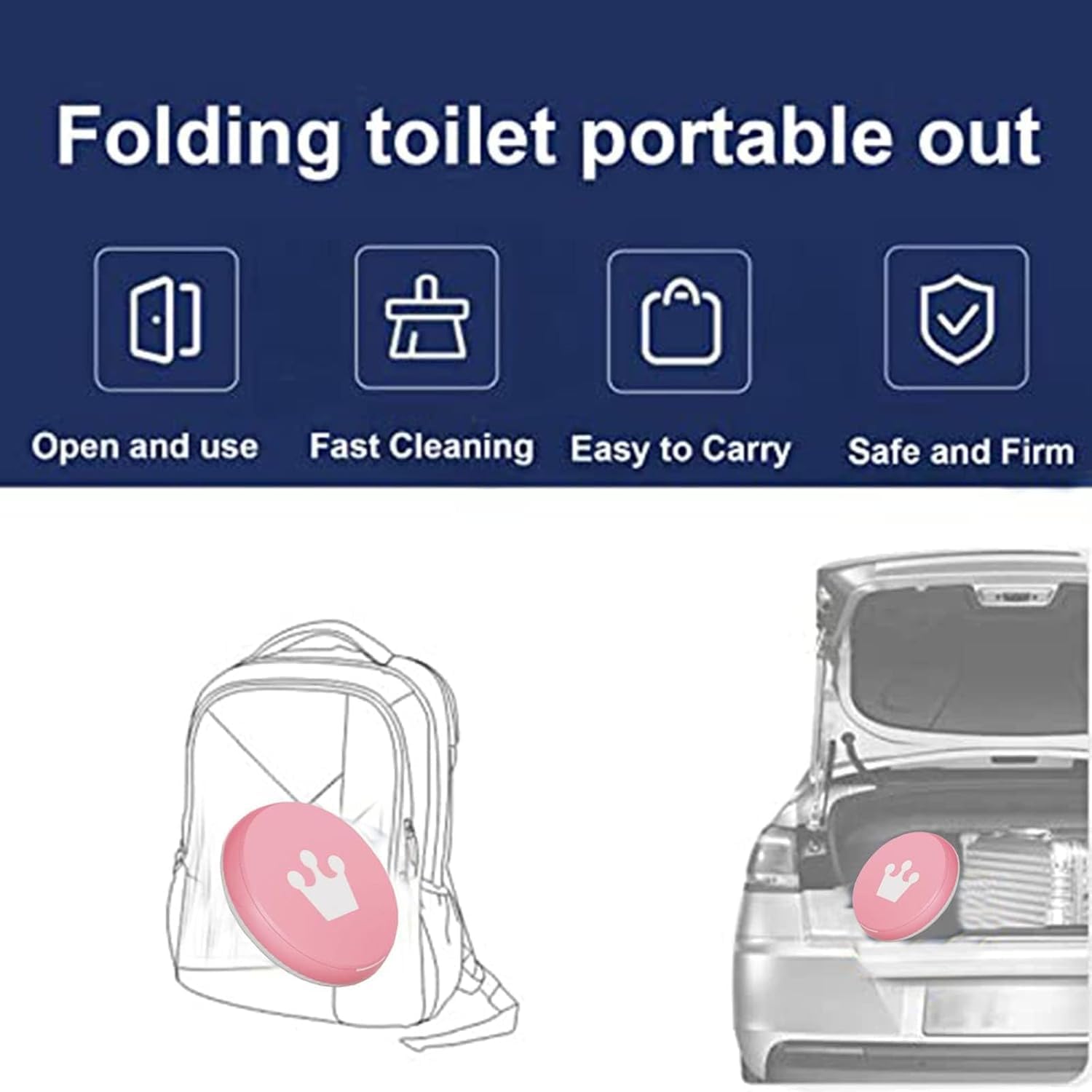 Entrenador de orinal portátil y plegable