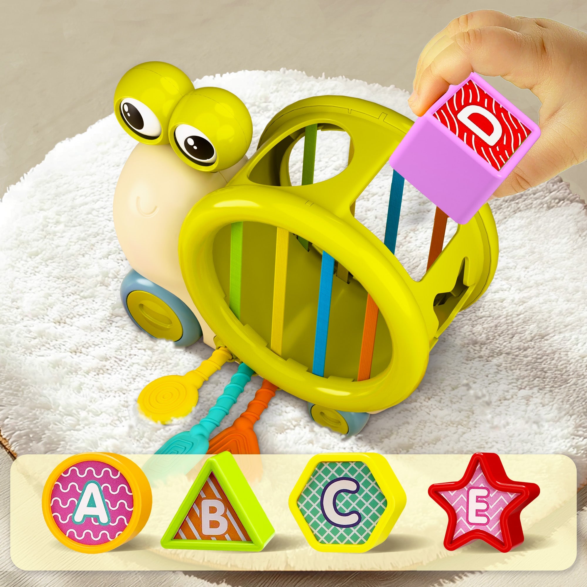 Fidtoy Jouet à Trier en Forme d'Escargot pour Bébés et Tout-Petits