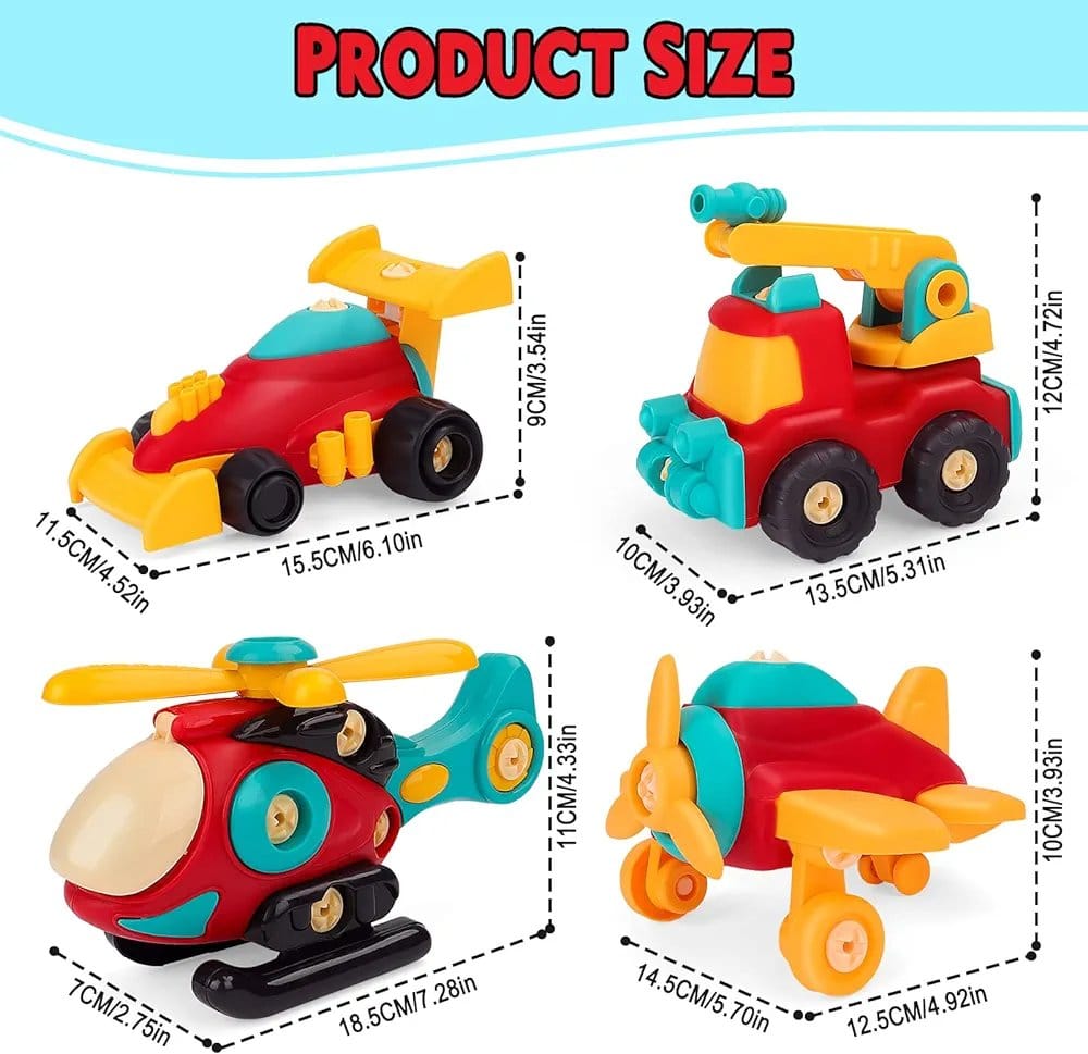 Juego de 2 vehículos para armar DIY, vehículo aleatorio - 82G