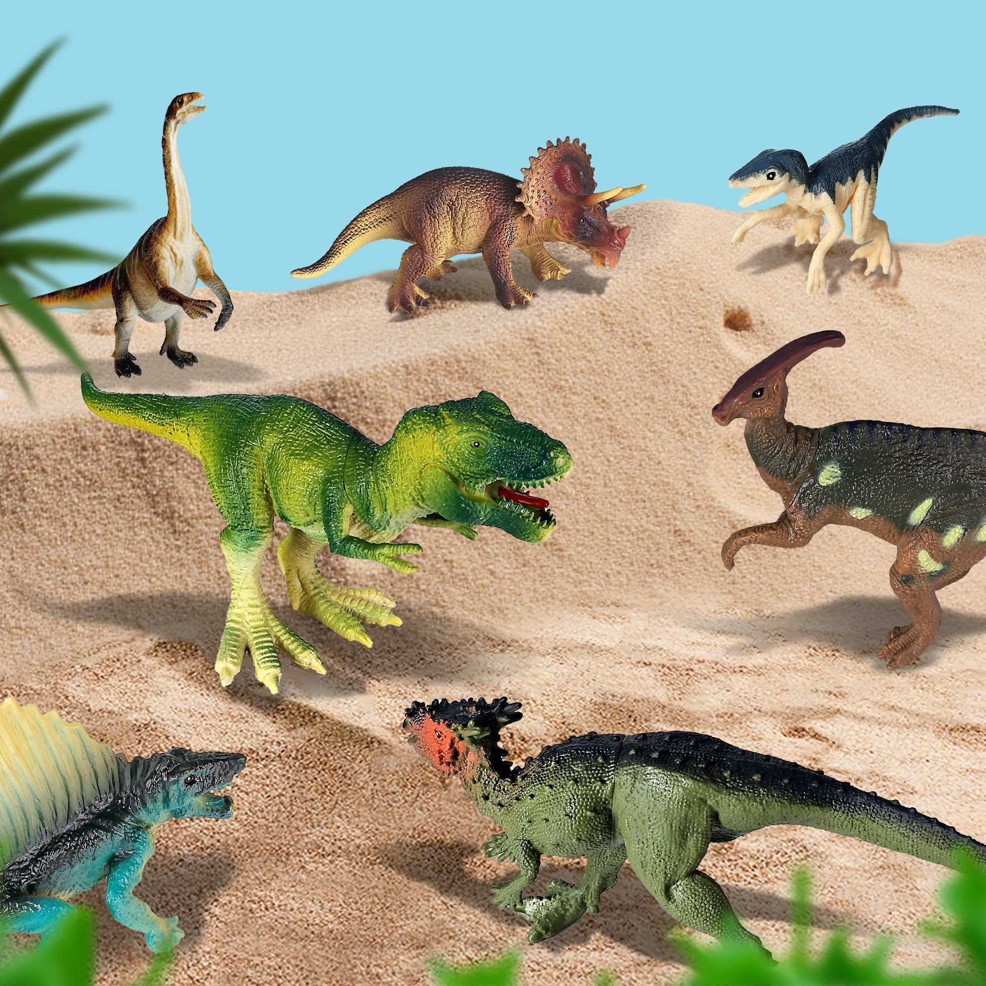 Fidtoy Big Dinosaur Toy Set with T-Rex Storage Box
