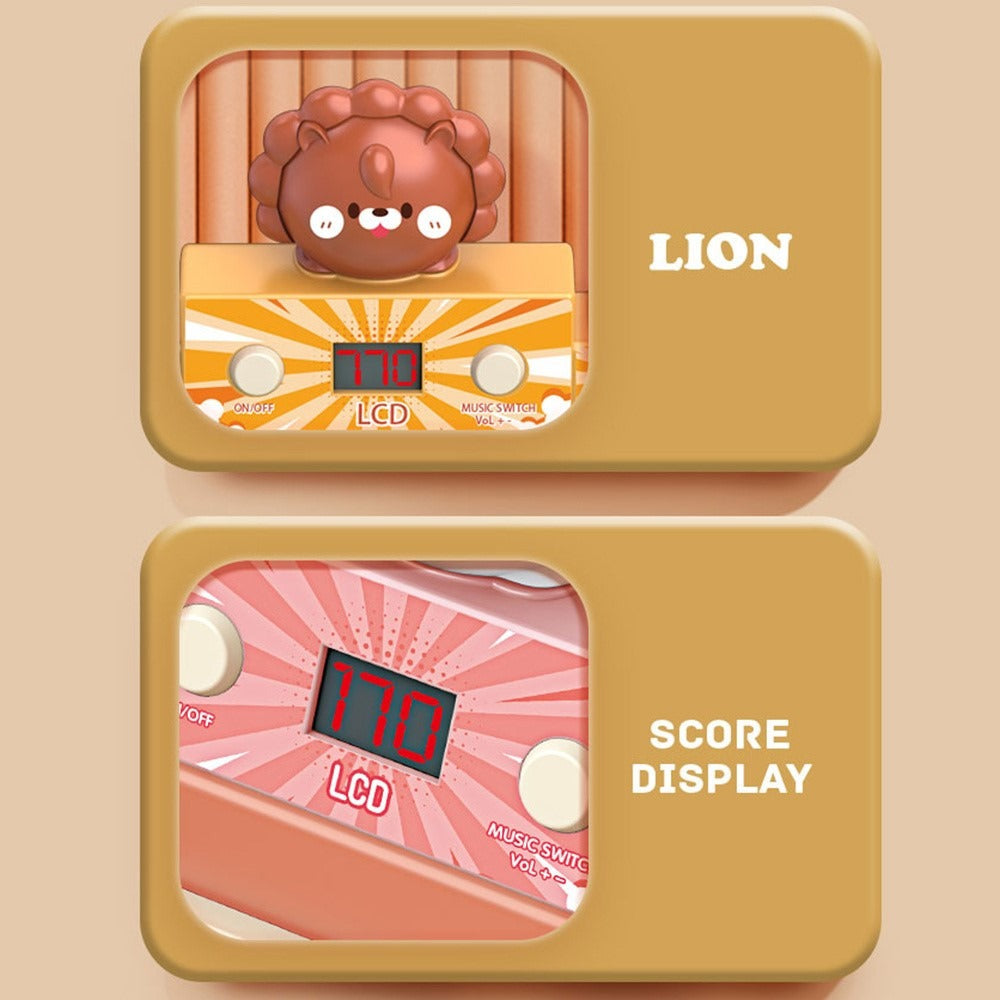 Fidtoy Cartoon Pinball Machine de Tir sur Cible avec Score pour Enfants Jeu d'Arcade de Table Jouet de Coordination Œil-Main Âge 3+