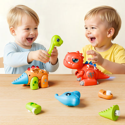 Fidtoy Jouet à assembler Dinosaure avec lumières et sons pour tout-petits