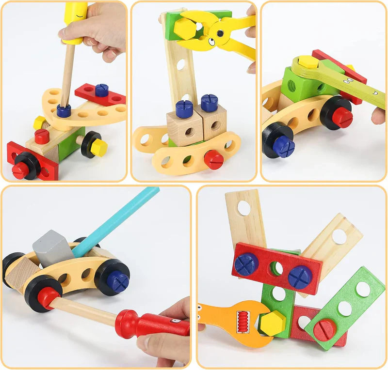 Caja de Herramientas de Madera Juguete Montessori
