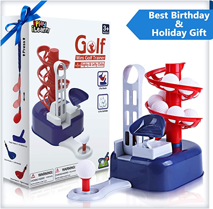 Set de entrenamiento de golf Fidtoy para niños con entrenador de bola a tee
