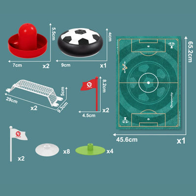 Fidtoy Air Foosball Court Tabletop Soccer Game for Kids, Two Player Air-Powered Puck Football Board Game, Compact Family Game Night Toy Age 6+