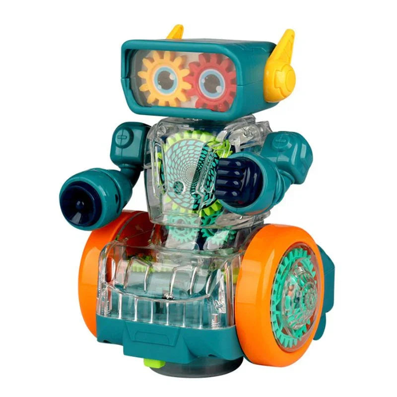 Fidtoy Dancing Robot Toy – Electric Walking Light Up Music Robot for Kids 3+