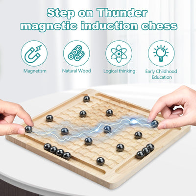 Juego de mesa magnético para niños y adultos – Divertido juguete de puzle familiar con rocas magnéticas y juego de estrategia