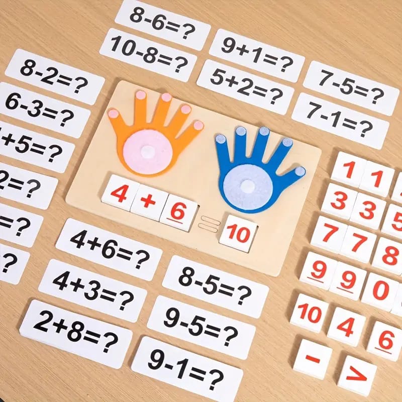 Operación Aritmética con los Dedos - Kit de Matemáticas de Madera - 826