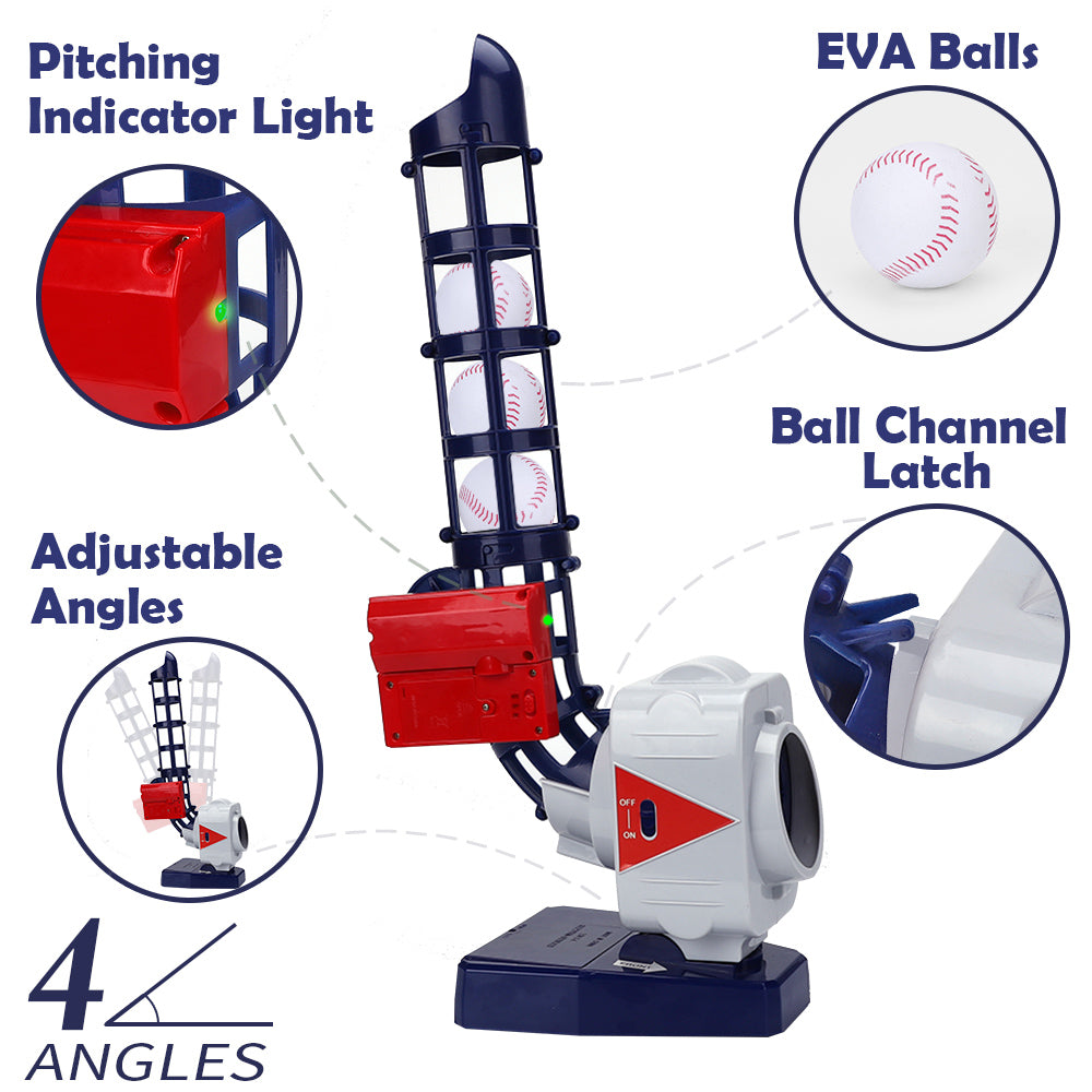 Fidtoy Ensemble Lanceur 2 en 1 de Baseball et de Tennis Télécommandé