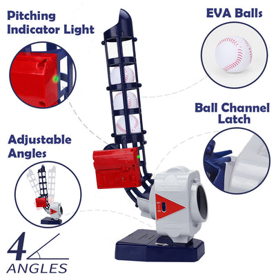 Fidtoy Ensemble Lanceur 2 en 1 de Baseball et de Tennis Télécommandé
