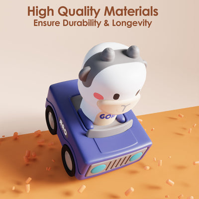 Fidtoy Cartoon Press to Go Animal Car Toy for Toddlers