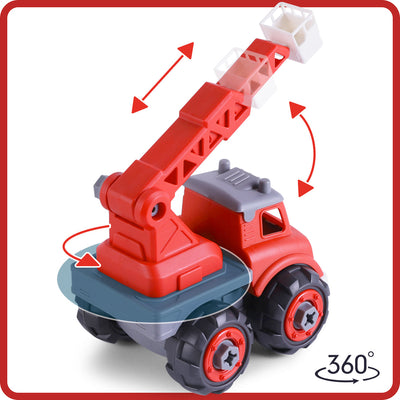Fidtoy Take Apart Fire Truck Set for Kids
