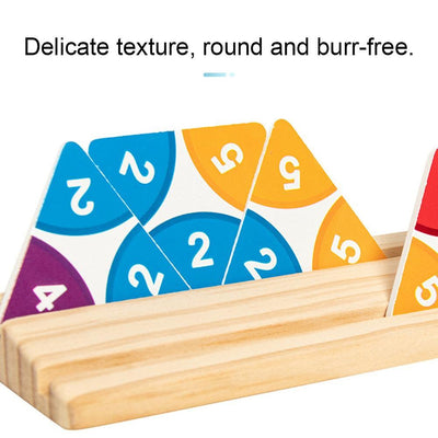 Fidtoy Triangle Numbers Wooden Jigsaw Puzzle for Kids | Wooden Number Puzzle Board Game, Parent-Child Interactive Puzzle, Spatial Reasoning, Short-Term Memory & Problem-Solving Toy Age 3+