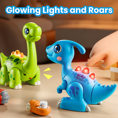 Fidtoy Jouet à assembler Dinosaure avec lumières et sons pour tout-petits