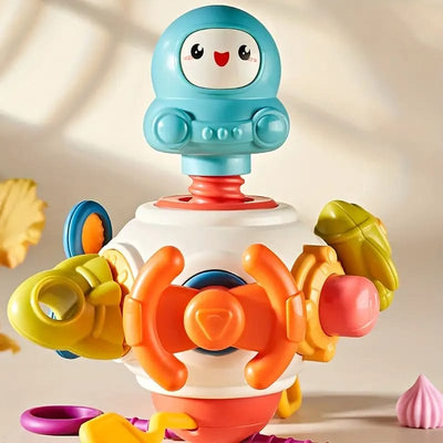 Fidtoy 8-in-1 Multifunctional Space Busy Activity Play Set for Toddlers, Montessori Sensory Activity Cube with Buttons, Gears, Pull Cords and Sliders