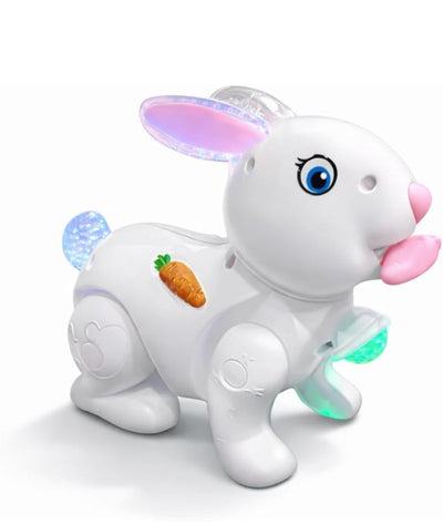 Lapin musical Fidtoy avec lumières, sons et fonction de saut