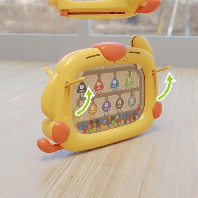 Fidtoy Puppy Drawing Slate and Magnetic Number Color Maze Game 2-in-1 Learning Board for Kids Ages 2-6