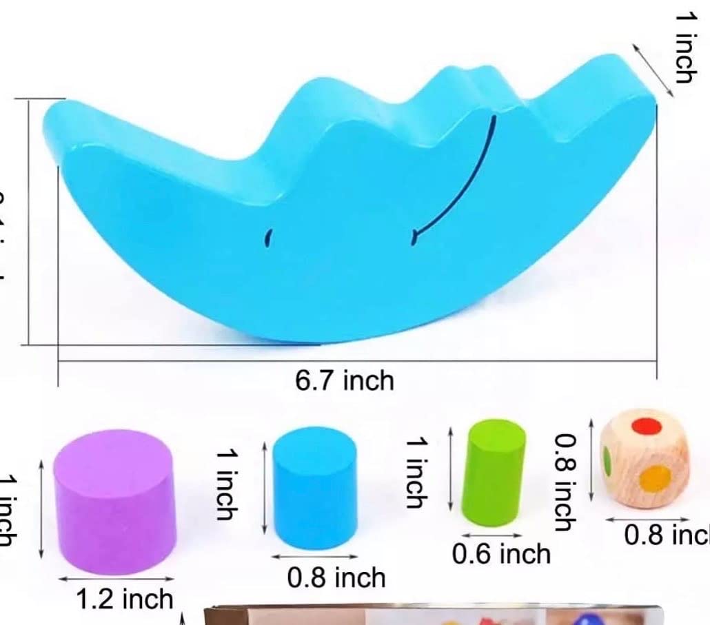 Fidtoy Jeu d'équilibre en bois « Lune » pour enfants – Jouet éducatif Montessori pour l'équilibre – À partir de 3 ans