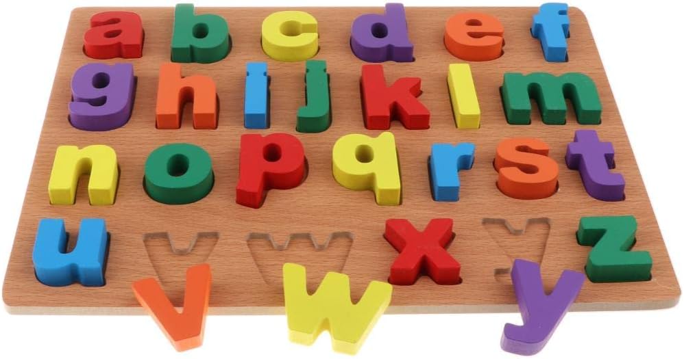 Tabla de madera 3D - Alfabeto en minúsculas