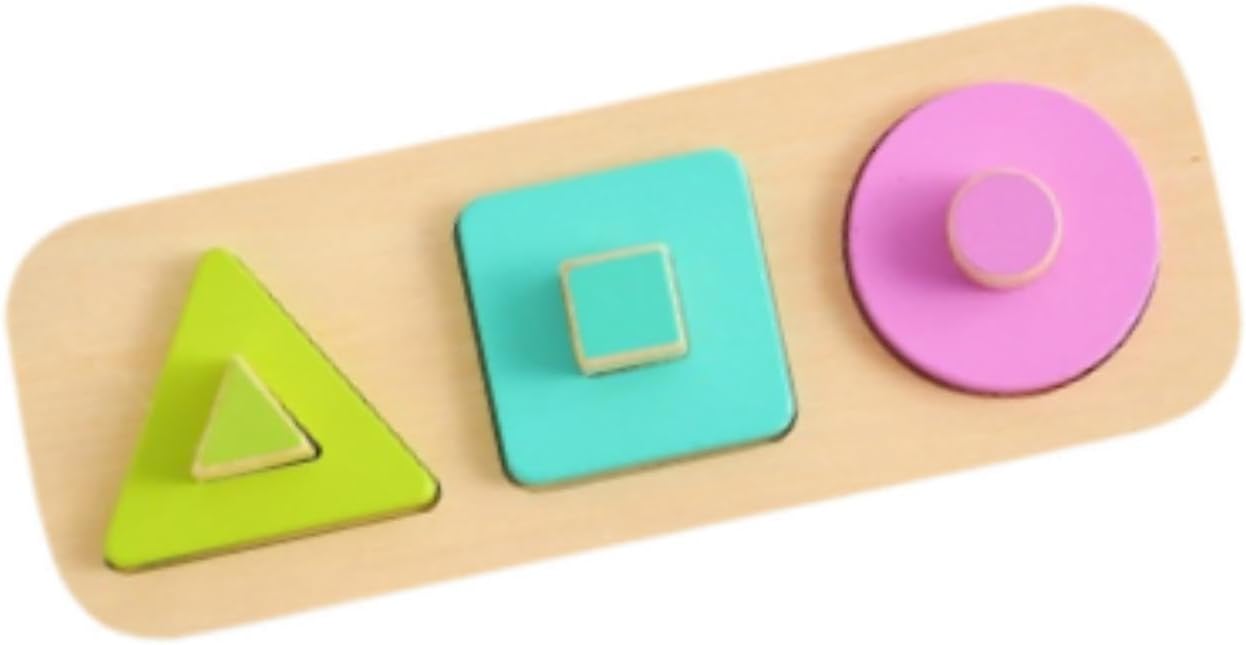 Fidtoy Wooden Shape Peg Puzzle Montessori Shape Sorting Toy for Kids Color Recognition Fine Motor Skills Early Learning Educational Toy Gift