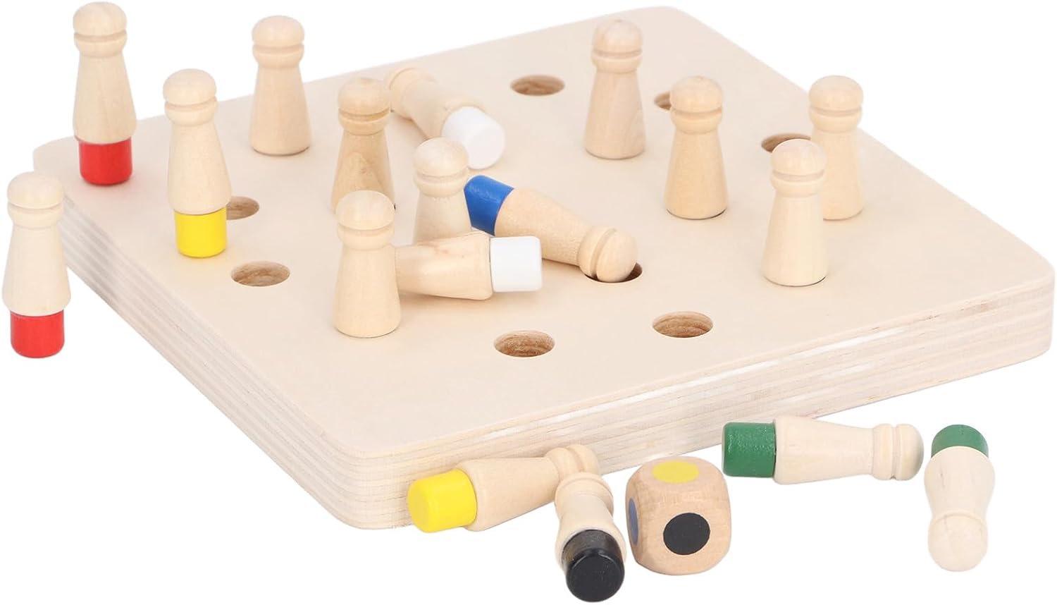 Juego de Ajedrez de Memoria de Colores de Madera - 067