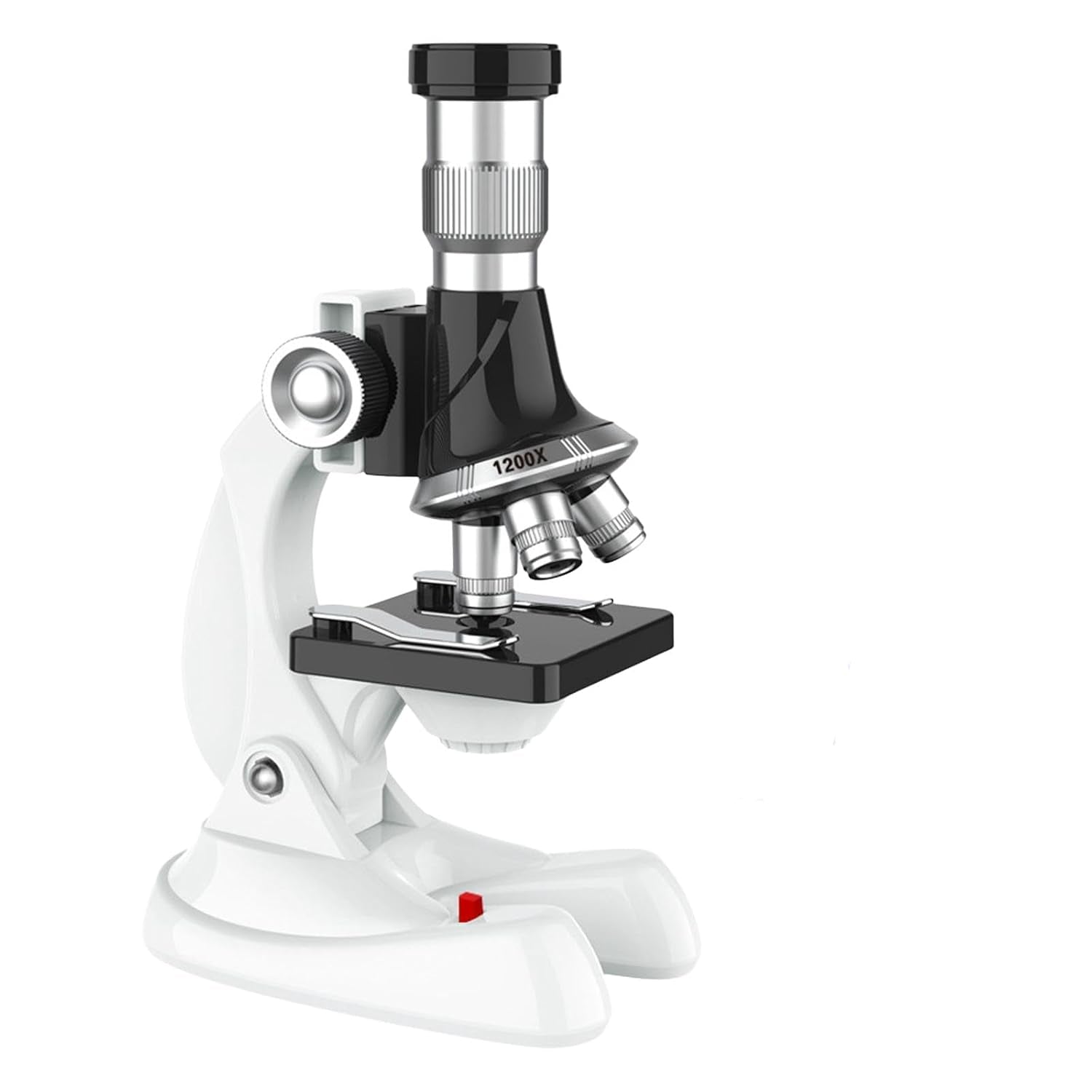 Fidtoy STEAM Science Explore Microscope Experiment Kit for Kids, 100X 600X 1200X Beginner Microscope Learning Toy with Slides and Accessories