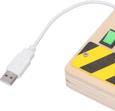 idtoy Tablero de Actividades LED Montessori para Niños Pequeños, Juguete Sensorial de Interruptores de Luz con Cables y Botones para Habilidades Motoras Finas, Juguete Silencioso de Viaje, Regalo