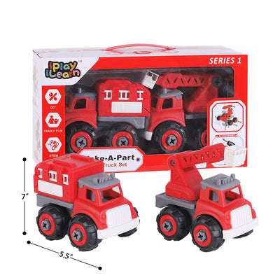 Fidtoy Take Apart Fire Truck Set for Kids