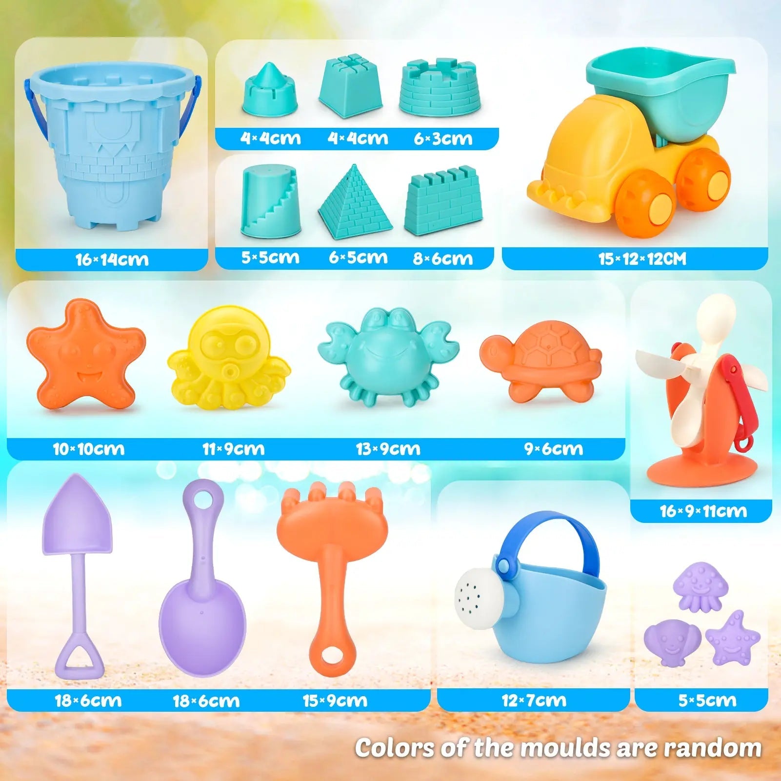 Beginner Sand Toys Set with Soft Tools and Fun Molds