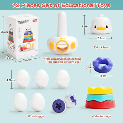 Vaso apilable de pato 2 en 1 y emparejamiento de huevos - 911