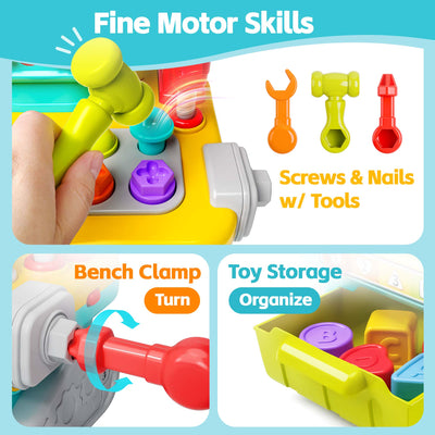 Fidtoy Robot Établi Jeu d'Outils pour Tout-petits Jouet Éducatif